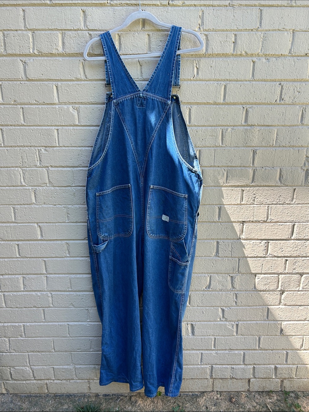 Vintage 1999 GAP Denim Overalls Large | 90s Cotton Bib Carpenter Utility Jeans - Picture 6 of 14